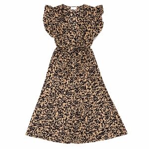 Sienna Sky Leopard Print Midi Dress Size L
